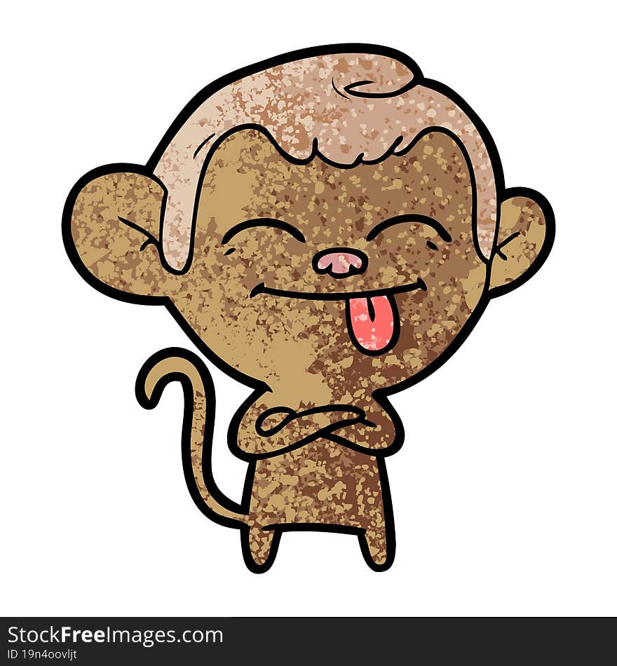 funny cartoon monkey. funny cartoon monkey