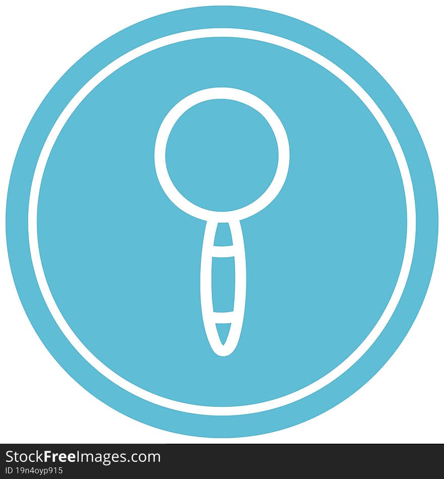 magnifying glass circular icon