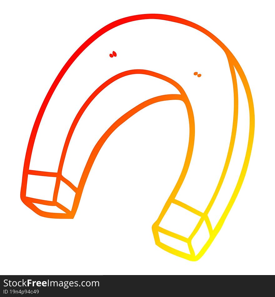 warm gradient line drawing cartoon magnet