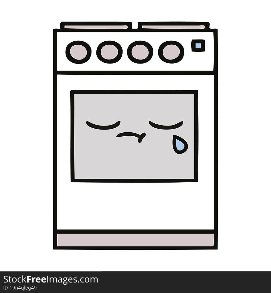 cute cartoon of a kitchen oven. cute cartoon of a kitchen oven