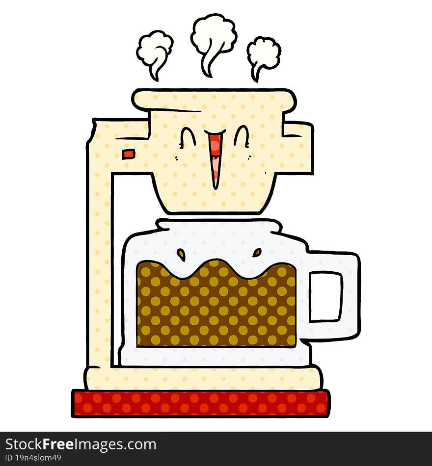 steaming hot coffee pot. steaming hot coffee pot