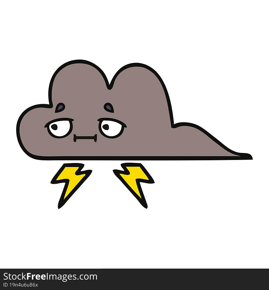 cute cartoon storm cloud