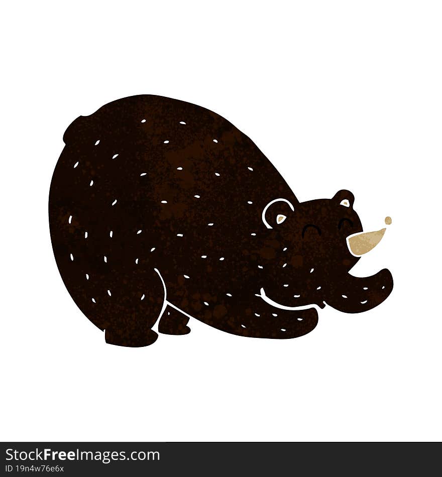 Cartoon Stretching Black Bear