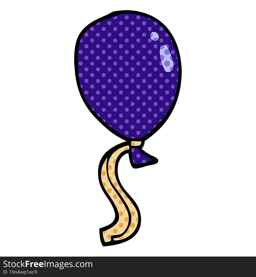 Cartoon Doodle Ballon With String