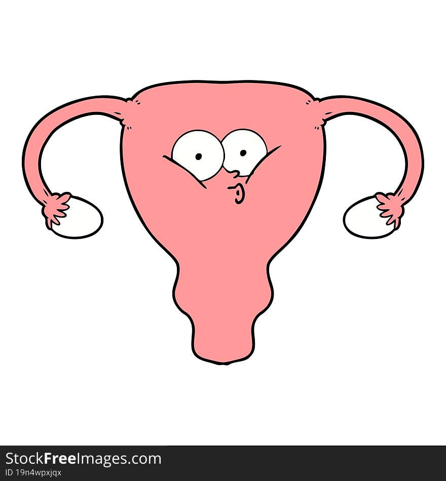 cartoon uterus. cartoon uterus