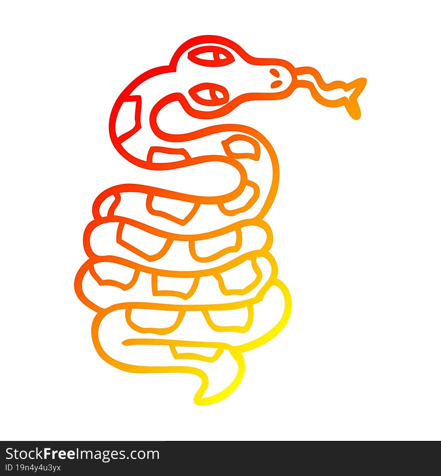 warm gradient line drawing cartoon