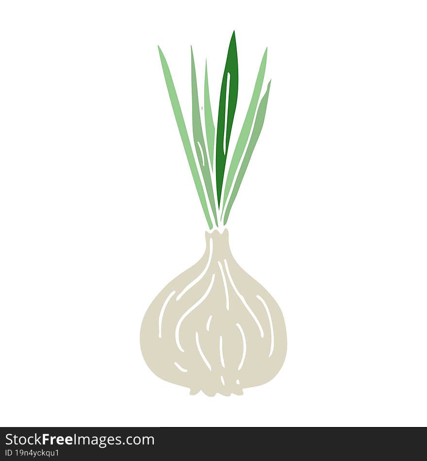 Cartoon Doodle Sprouting Onion