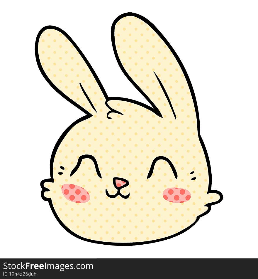 cartoon rabbit face. cartoon rabbit face