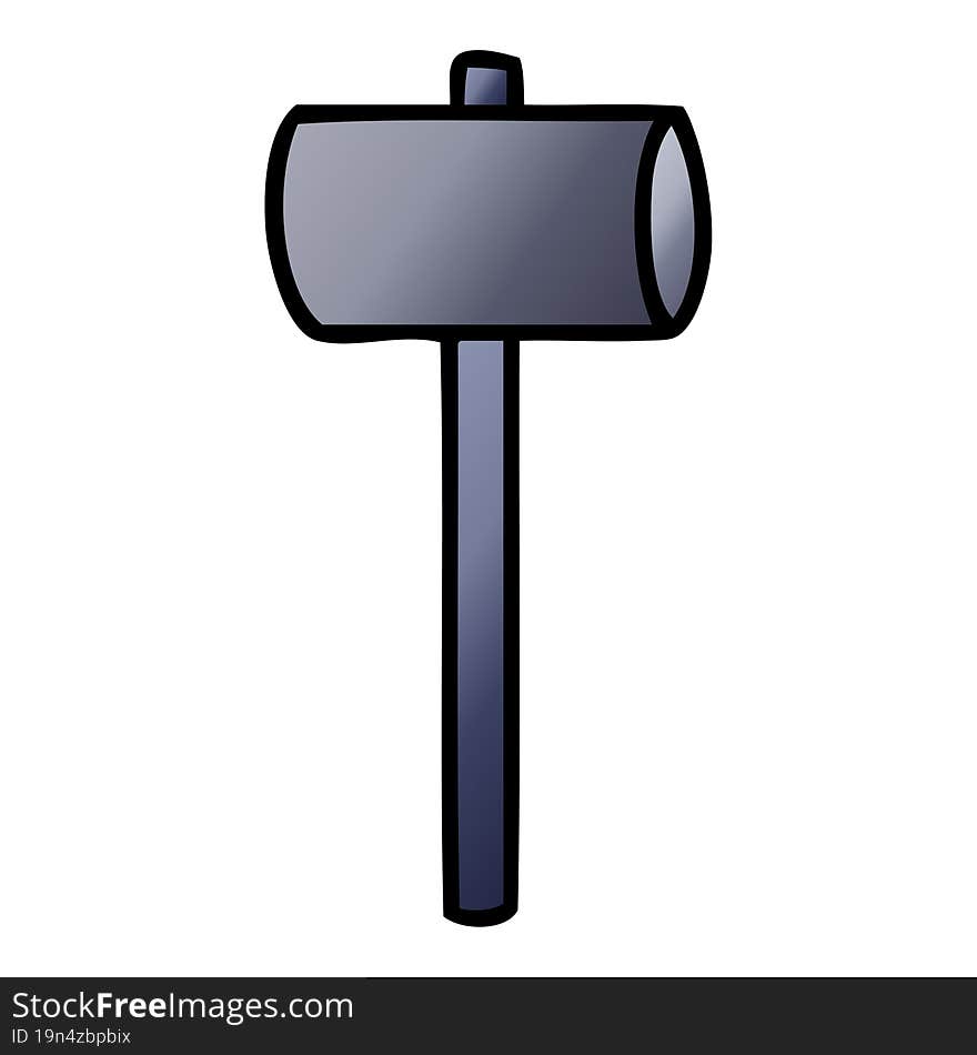 gradient cartoon doodle of a mallet