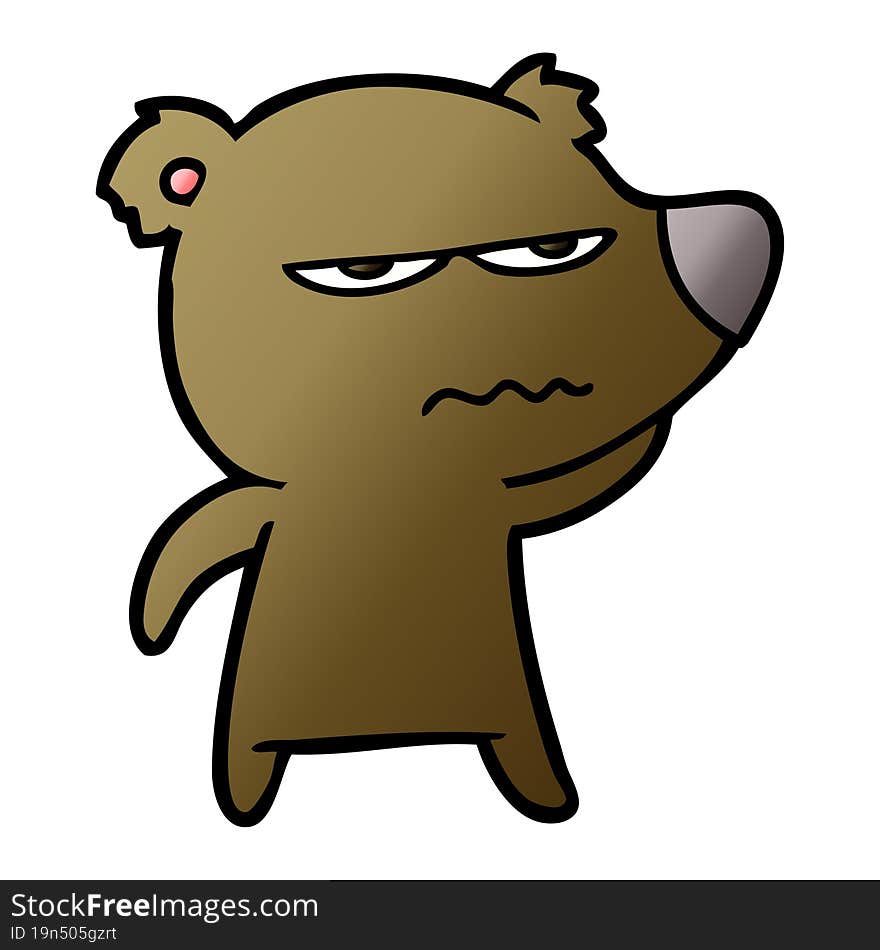 angry bear cartoon. angry bear cartoon