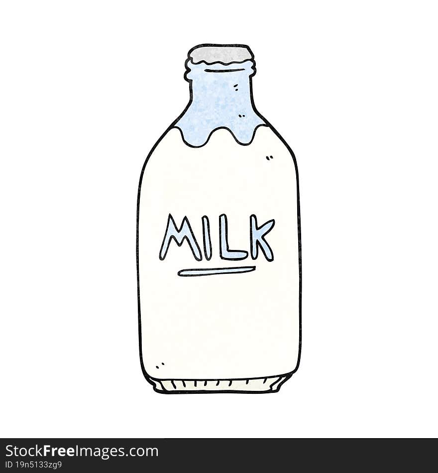 Textured Cartoon Milk Bottle