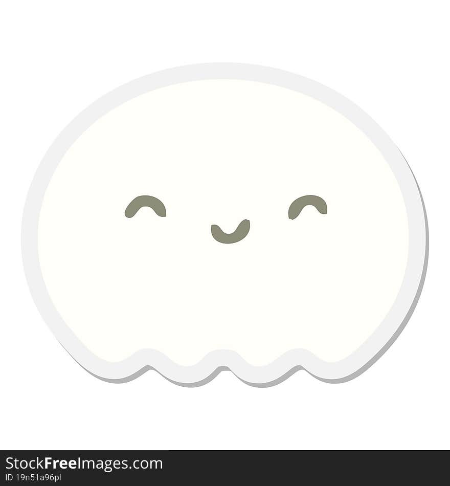 cute spooky ghost sticker