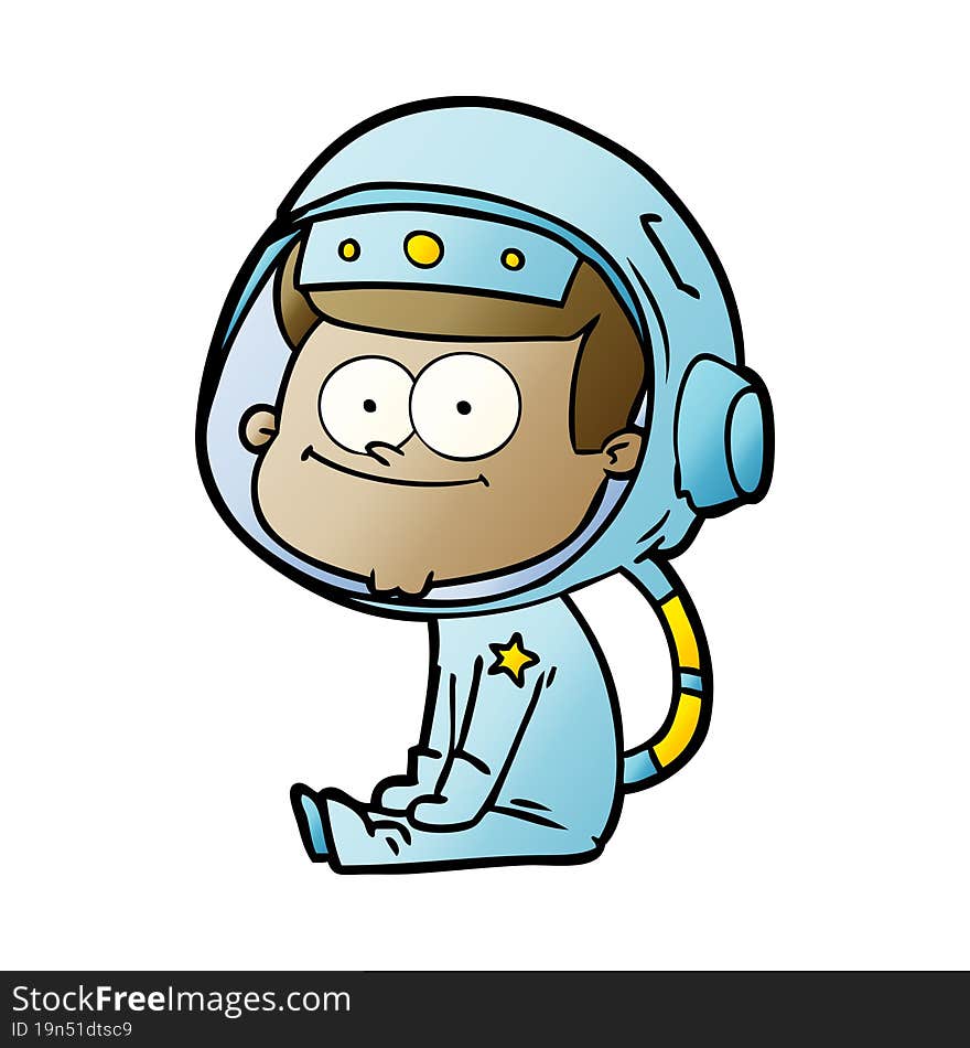 happy astronaut cartoon. happy astronaut cartoon