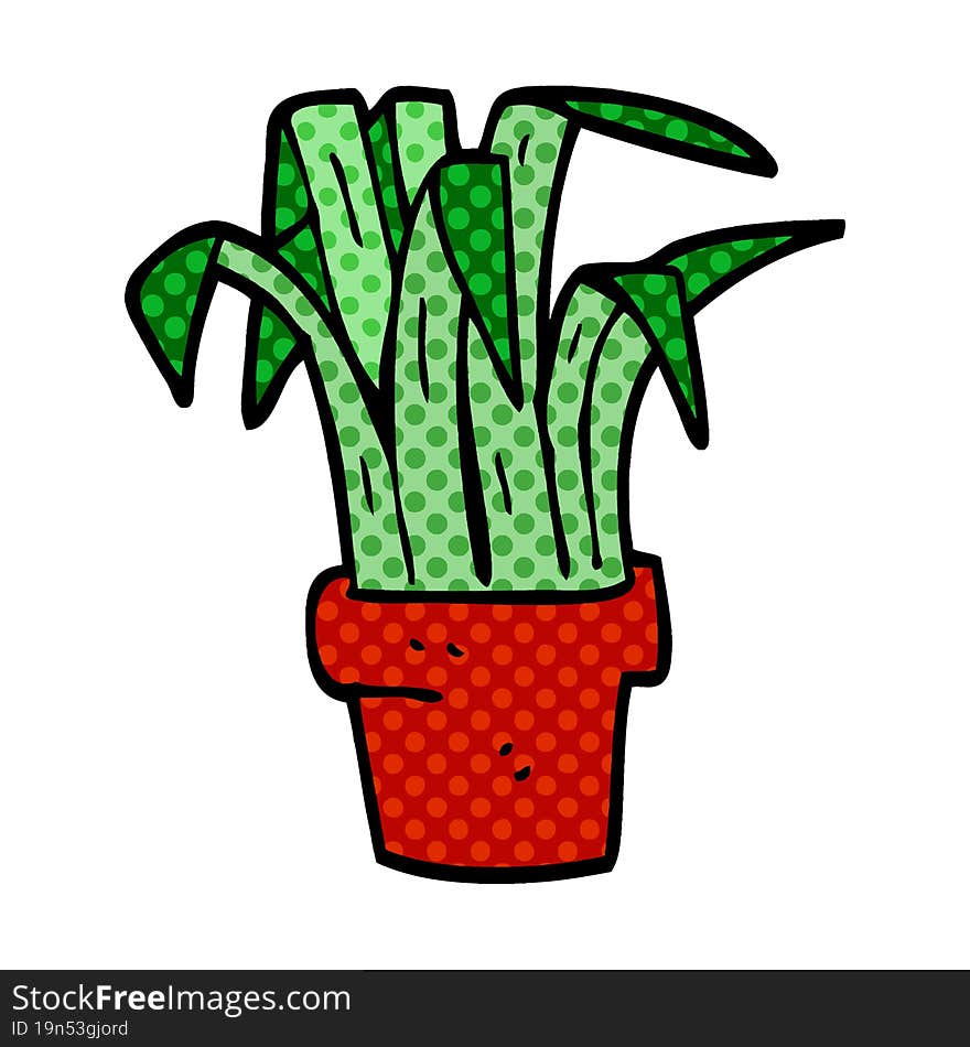 cartoon doodle indoor plant