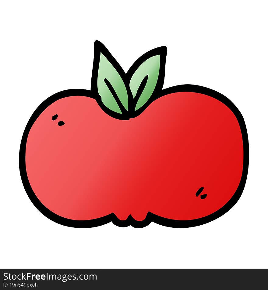 Cartoon Doodle Apple