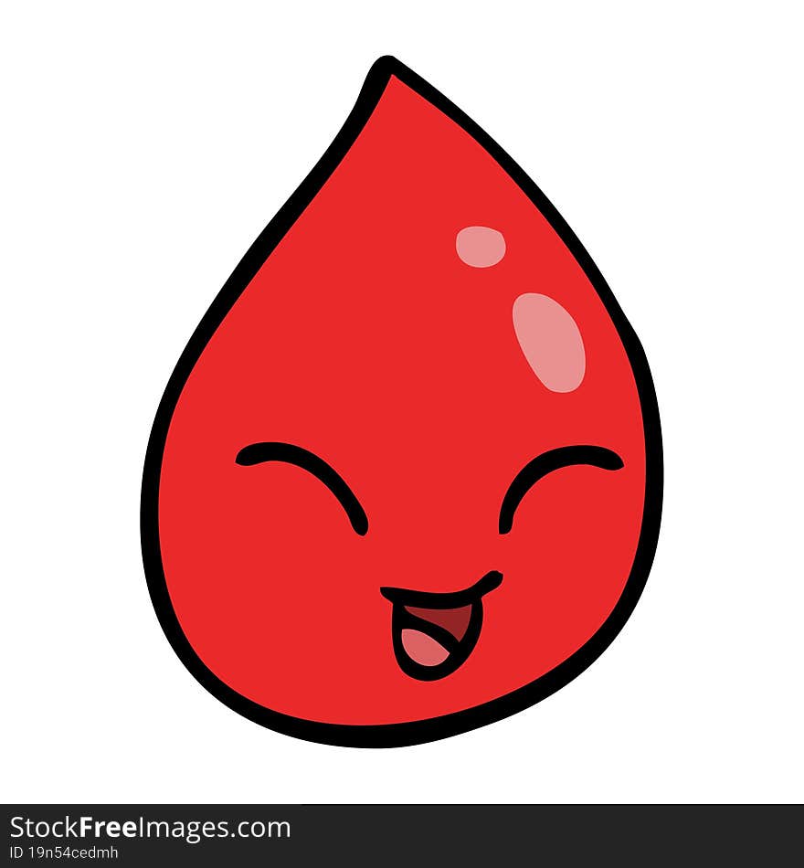 Cartoon Doodle Blood Drop