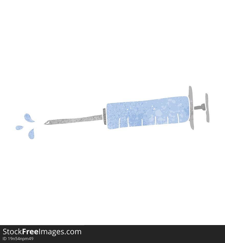 Retro Cartoon Medical Needle