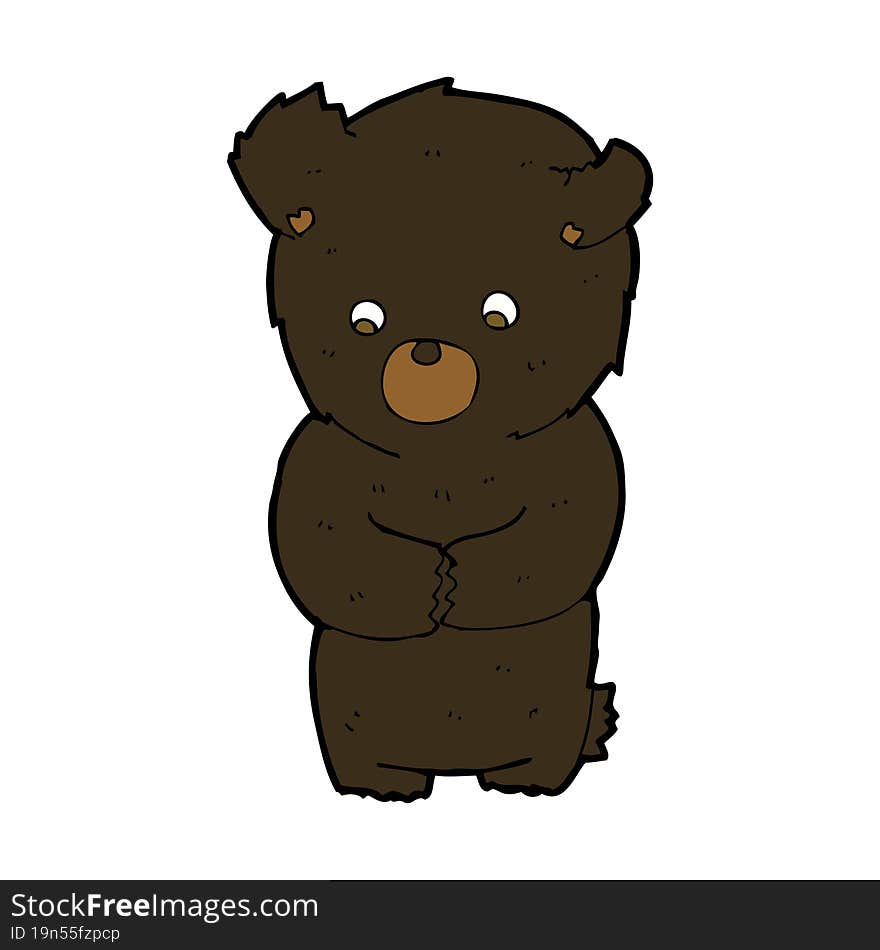 Cute Cartoon Black Bear