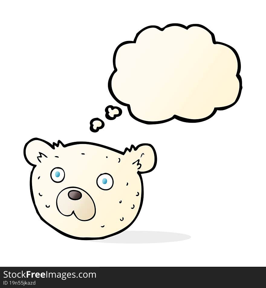 cartoon polar bear with thought bubble