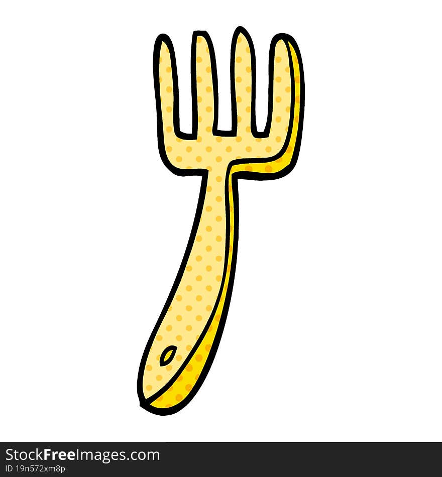 cartoon doodle fork