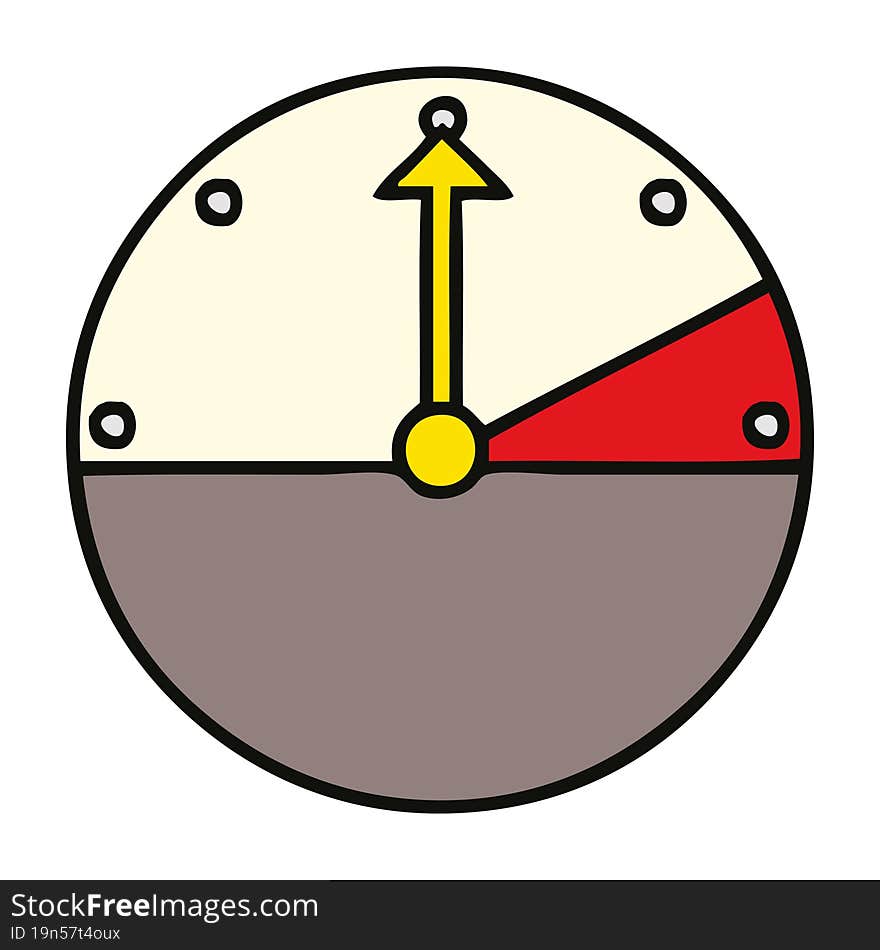 cute cartoon of a speedometer. cute cartoon of a speedometer