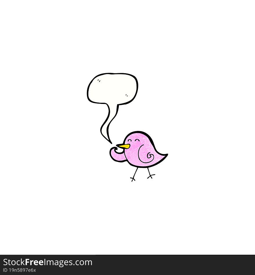 laughing little bird cartoon