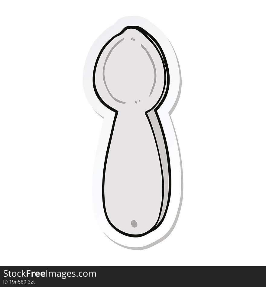 sticker of a cartoon spoon