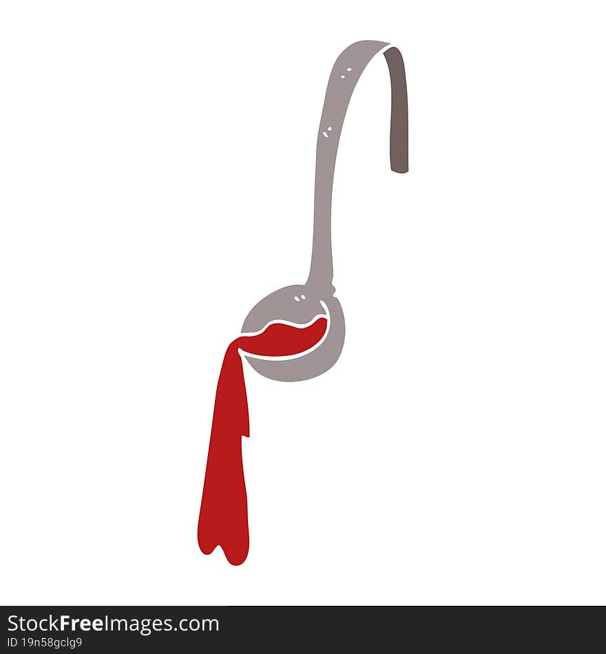 cartoon doodle ladle of food