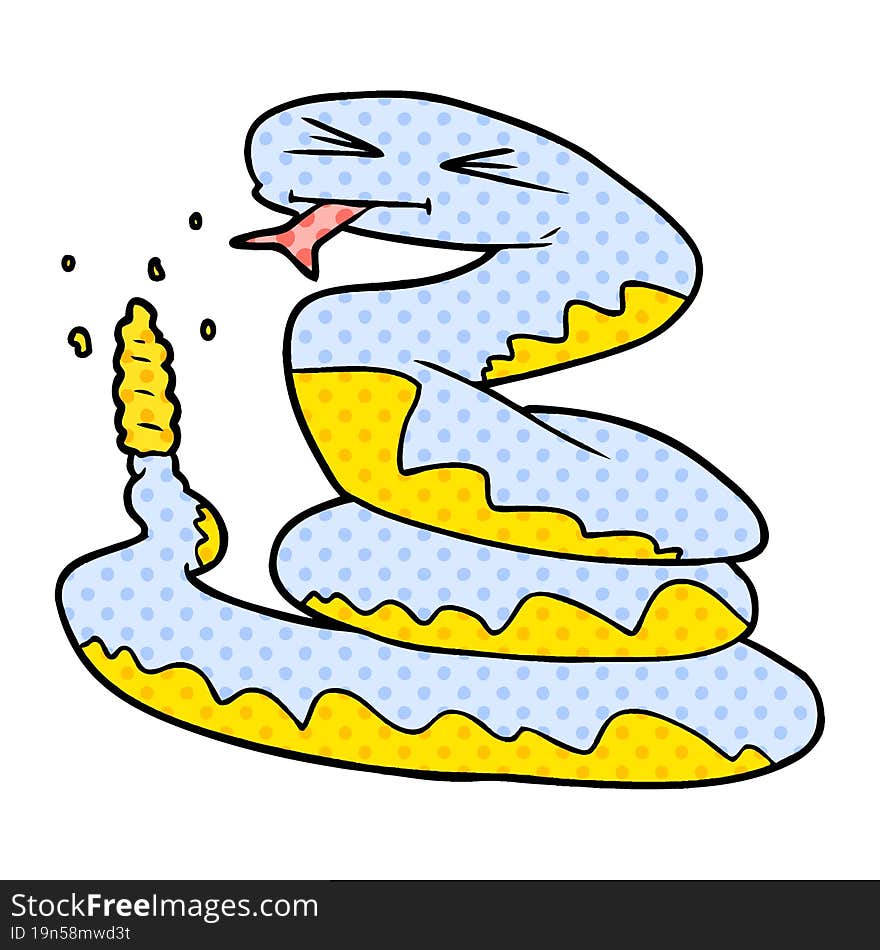 cartoon rattlesnake. cartoon rattlesnake