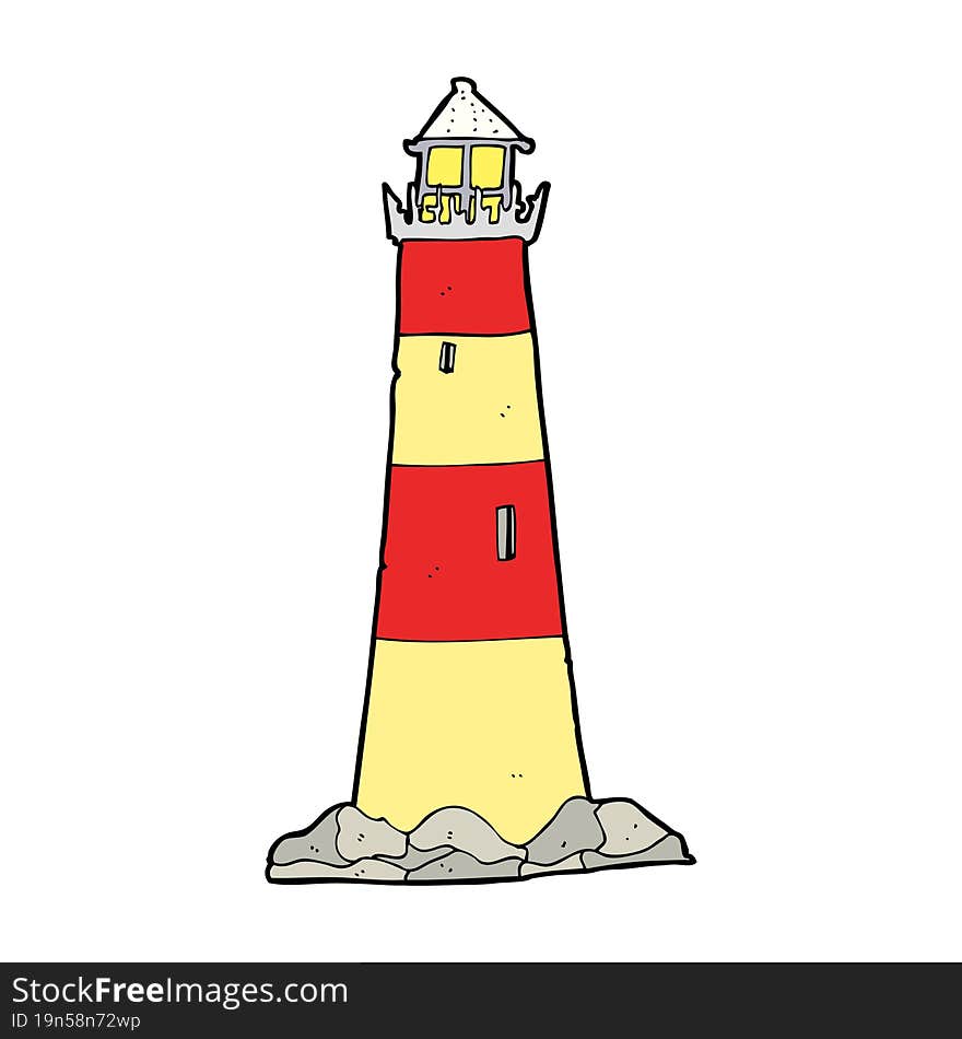 cartoon light house