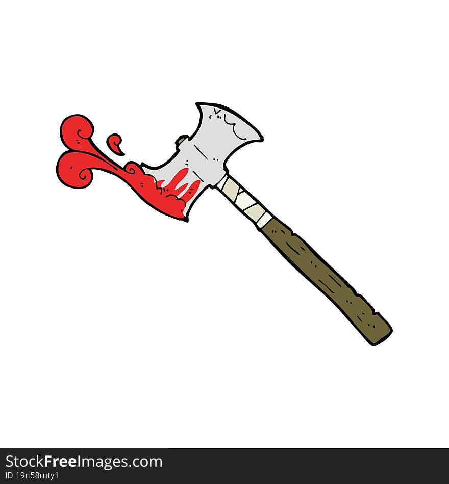 cartoon double sided axe