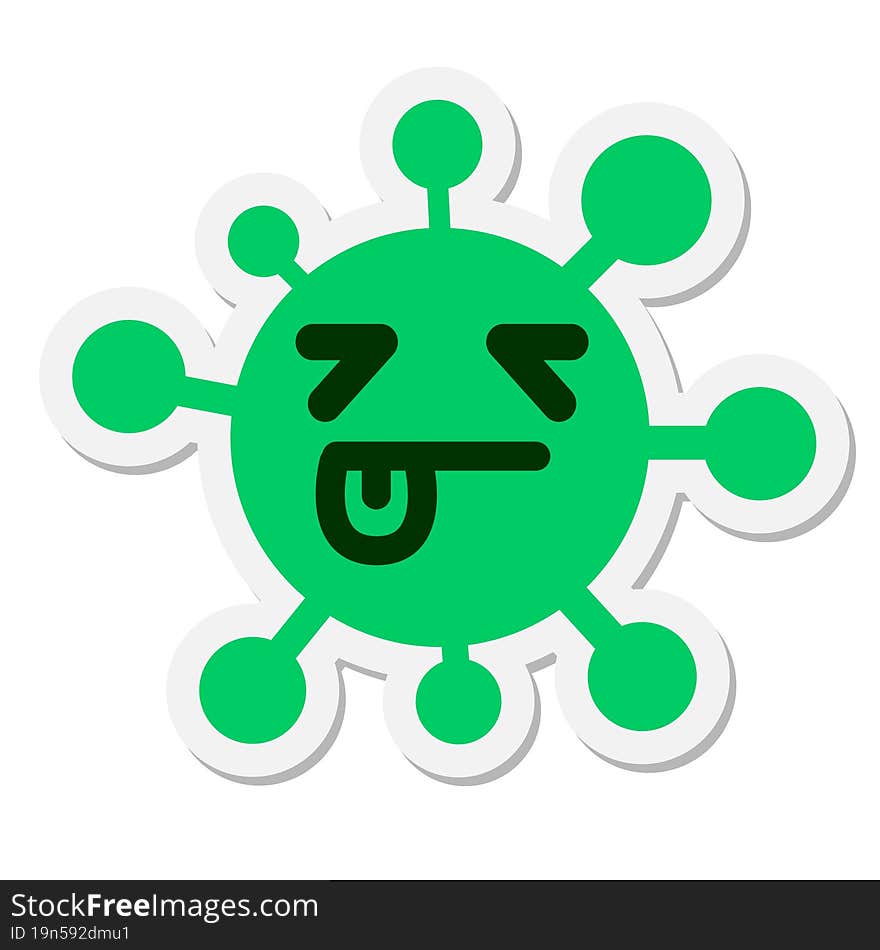 simple sleeping virus sticker