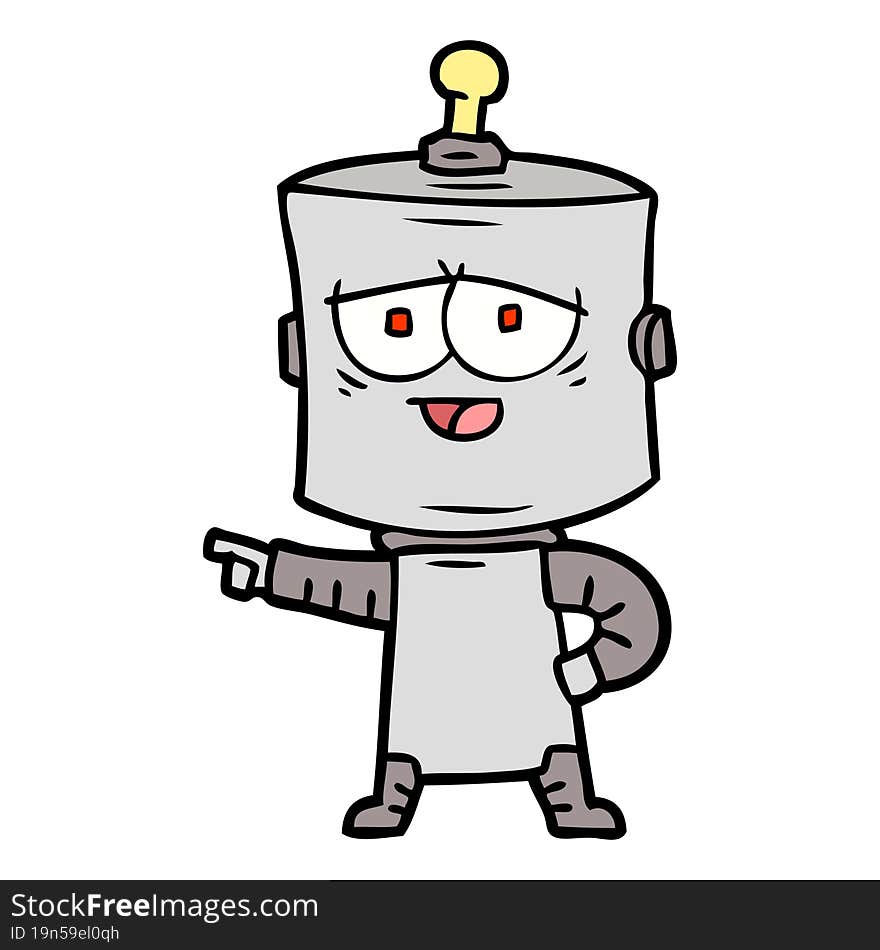 cartoon robot. cartoon robot