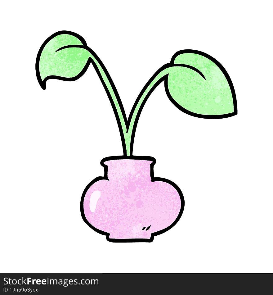 cartoon house plant. cartoon house plant