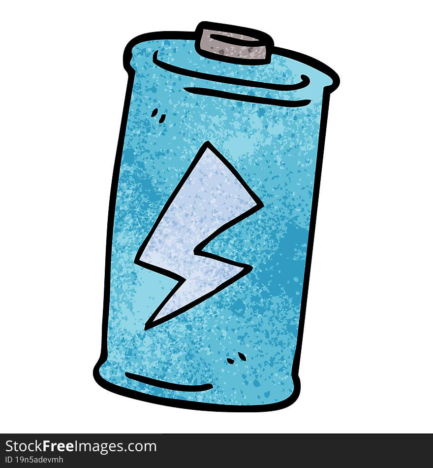 cartoon doodle battery