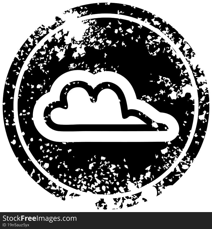 weather cloud distressed icon