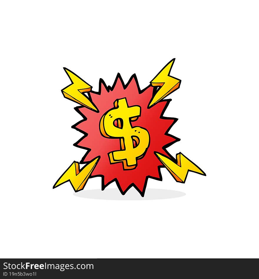 cartoon dollar symbol