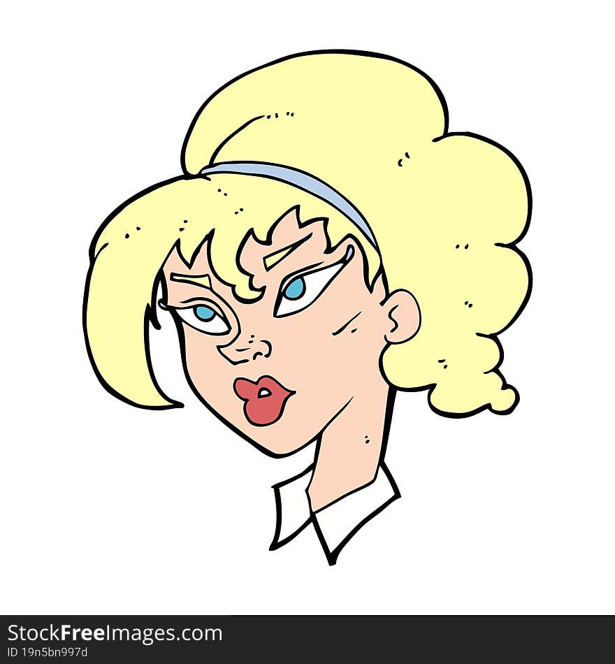 cartoon pretty woman