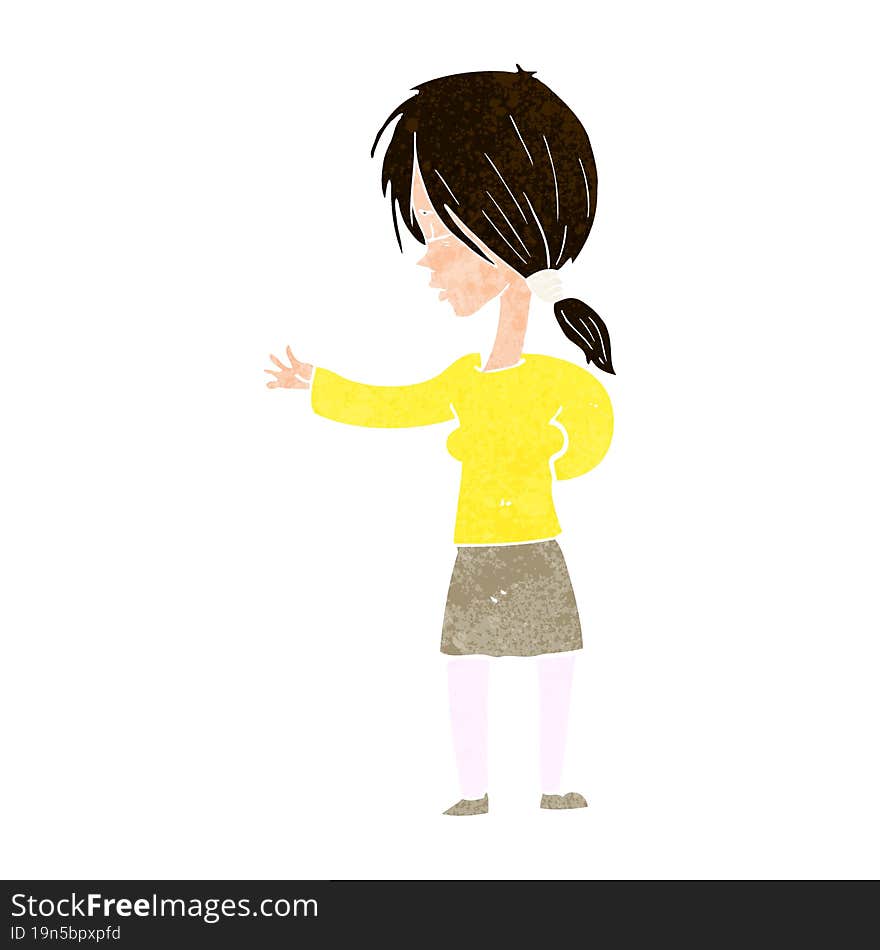 Cartoon Woman Gesturing