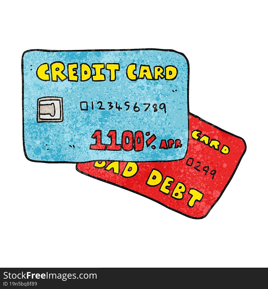 textured cartoon credit cards