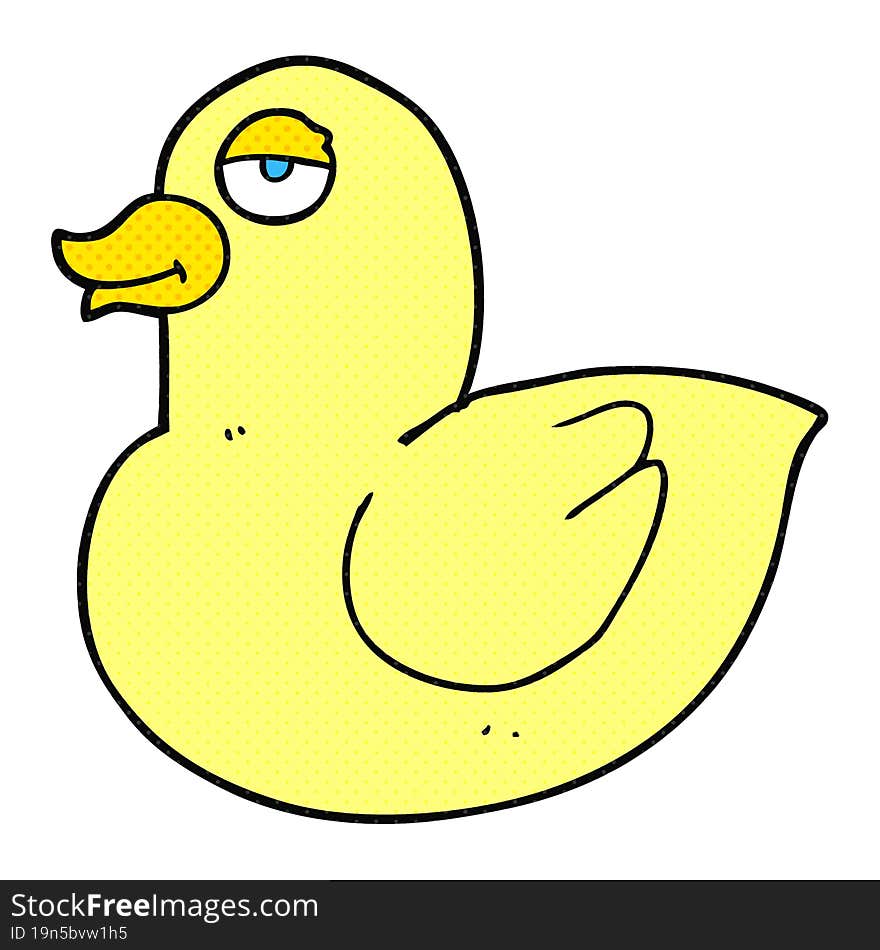 freehand drawn cartoon duck