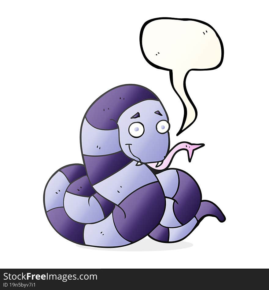 speech bubble cartoon snake