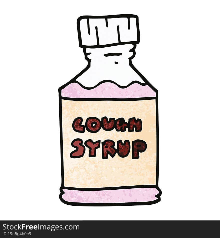 Cartoon Doodle Cough Syrup