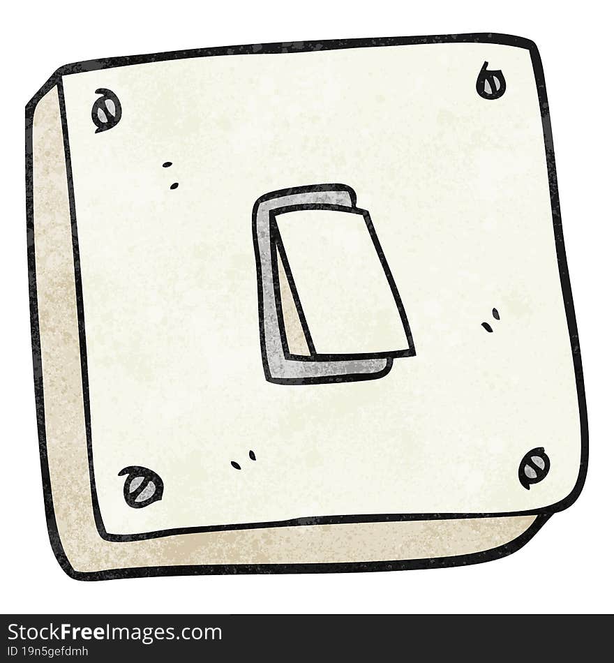 freehand textured cartoon light switch