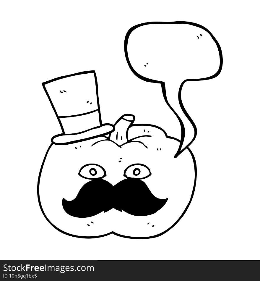 speech bubble cartoon posh tomato