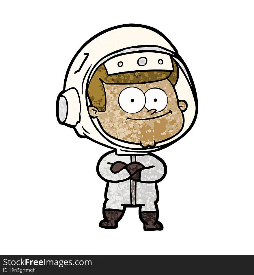 happy astronaut cartoon. happy astronaut cartoon