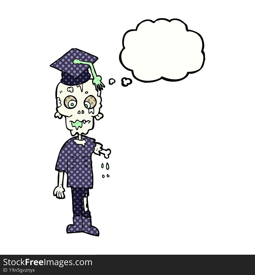 Thought Bubble Cartoon Zombie Student