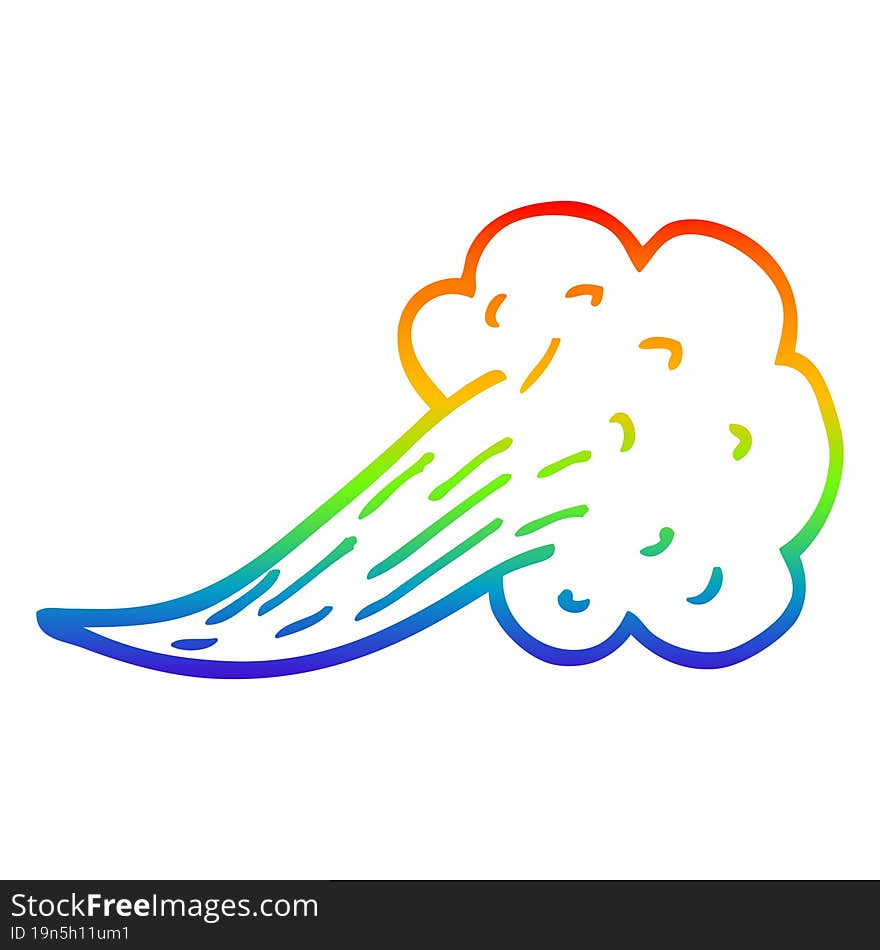 rainbow gradient line drawing cartoon expression bubble