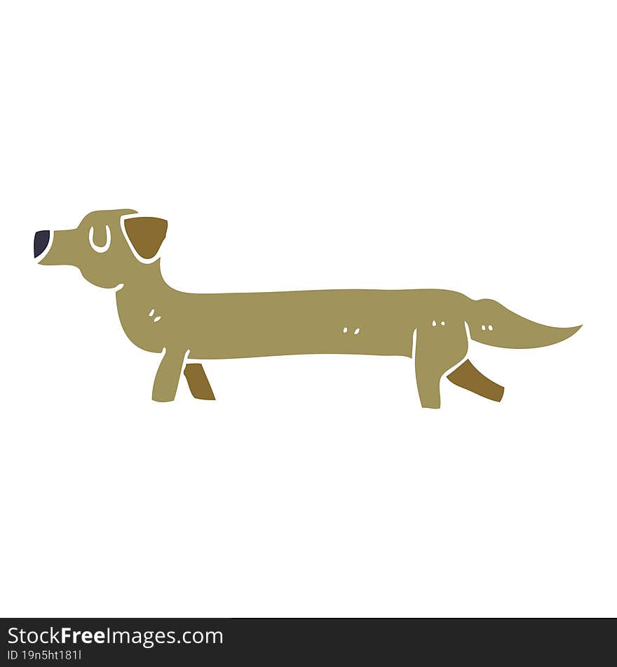 cartoon doodle dachshund