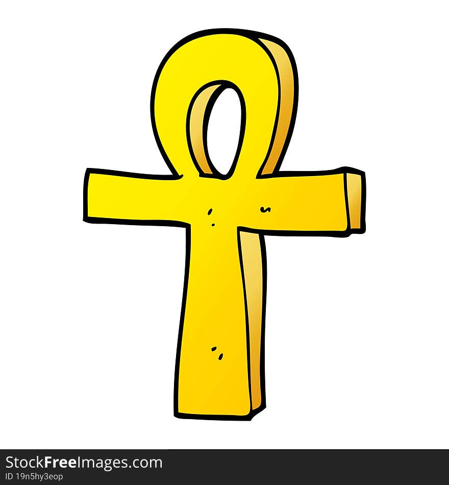 Cartoon Doodle Of An Ankh